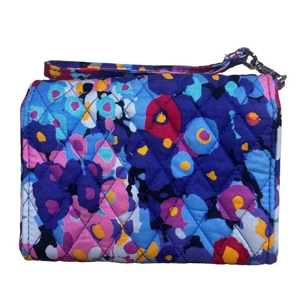 Vera Bradley Impressionista Turn Key Wallet Wristlet RFID Quilted Floral Women